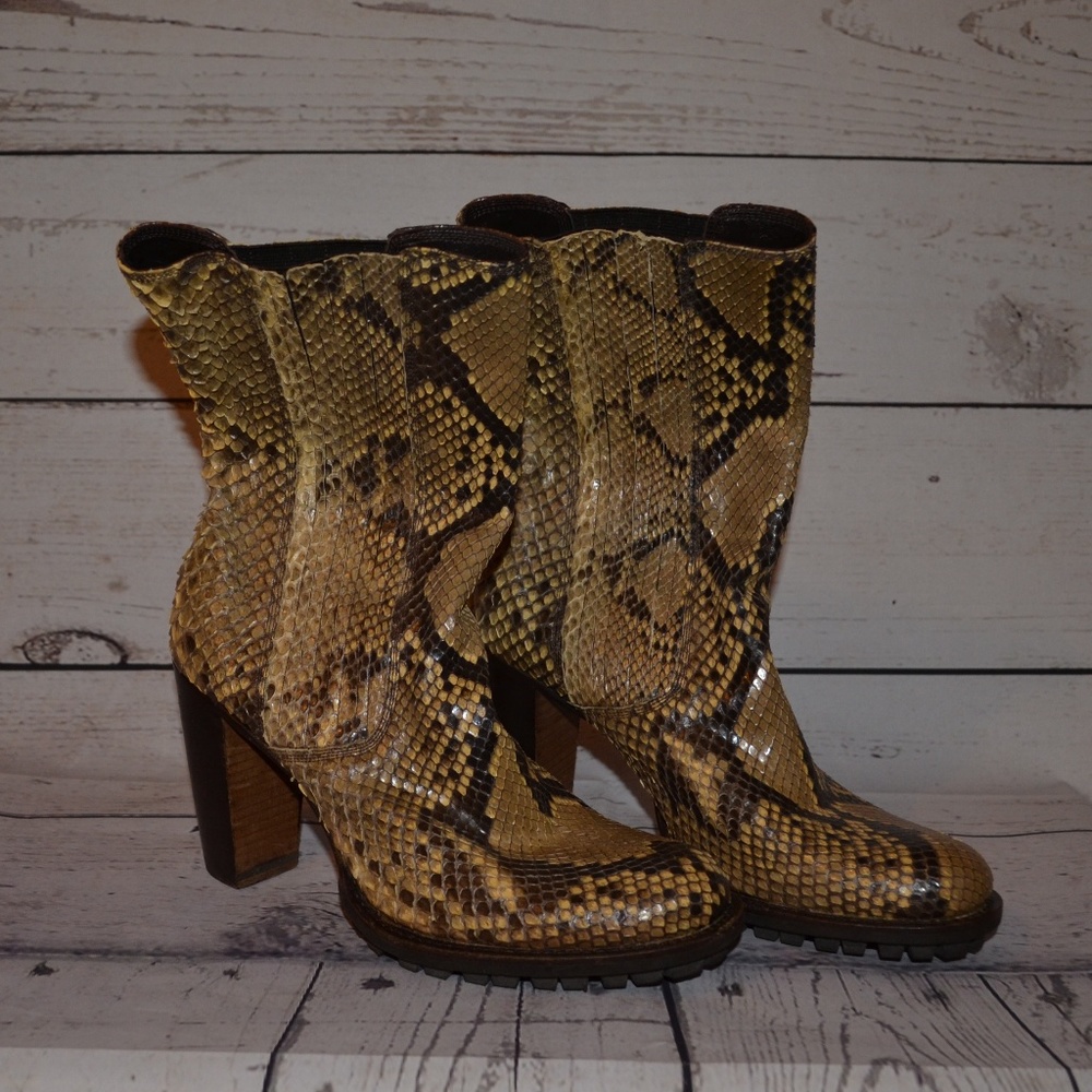 Rocco P. Vero Cuoio Python Snake Boot Vintage 37.5 - image 1